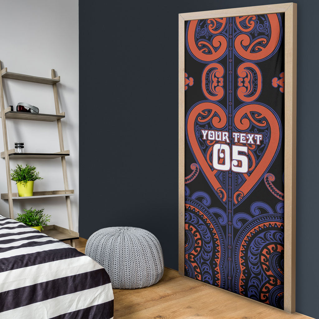 Custom Aotearoa Whakatohea Door Cover Maori Tribal Pattern LT05 - Polynesian Pride
