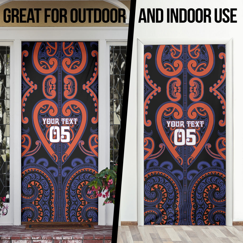 Custom Aotearoa Whakatohea Door Cover Maori Tribal Pattern LT05 - Polynesian Pride