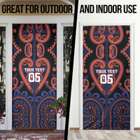 Custom Aotearoa Whakatohea Door Cover Maori Tribal Pattern LT05 - Polynesian Pride