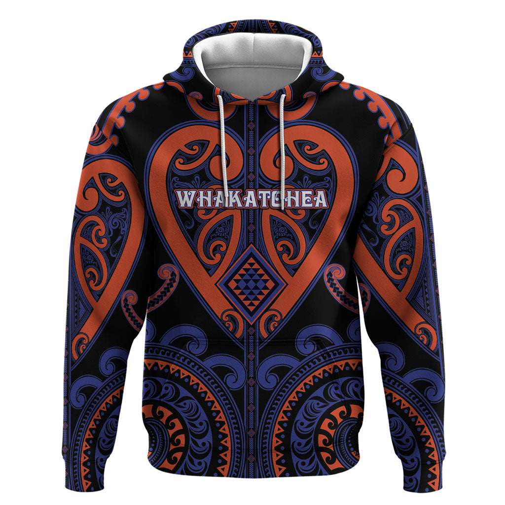 Custom Aotearoa Whakatohea Hoodie Maori Tribal Pattern