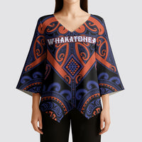 Custom Aotearoa Whakatohea Kimono Sleeve Blouse Maori Tribal Pattern LT05 - Polynesian Pride