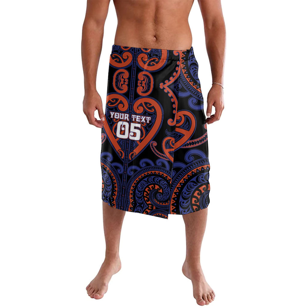 Custom Aotearoa Whakatohea Lavalava Maori Tribal Pattern LT05 Navy - Polynesian Pride