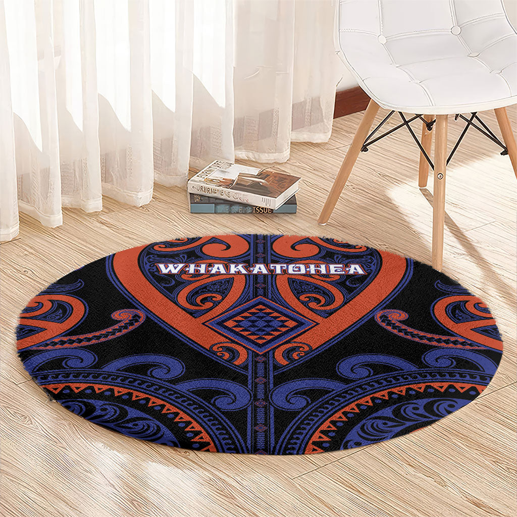 Aotearoa Whakatohea Round Carpet Maori Tribal Pattern LT05 - Polynesian Pride
