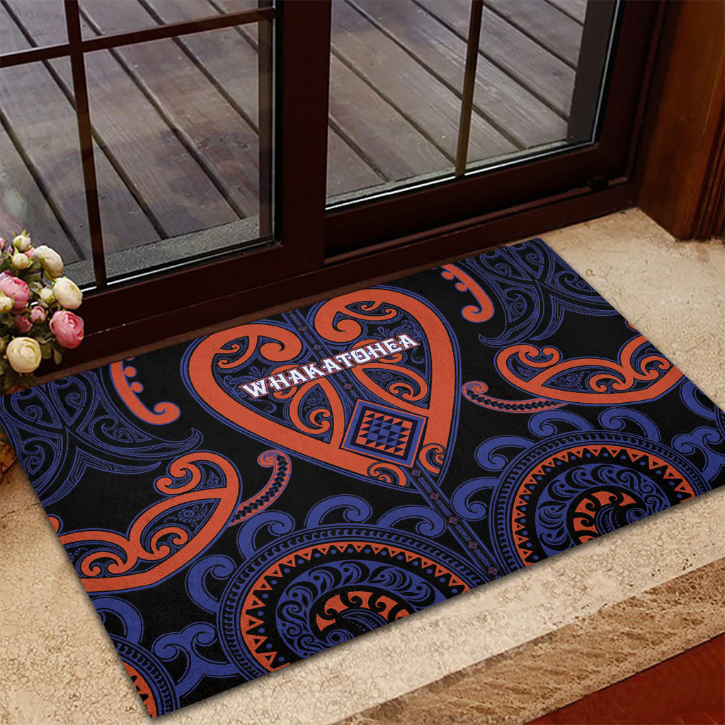 Aotearoa Whakatohea Rubber Doormat Maori Tribal Pattern