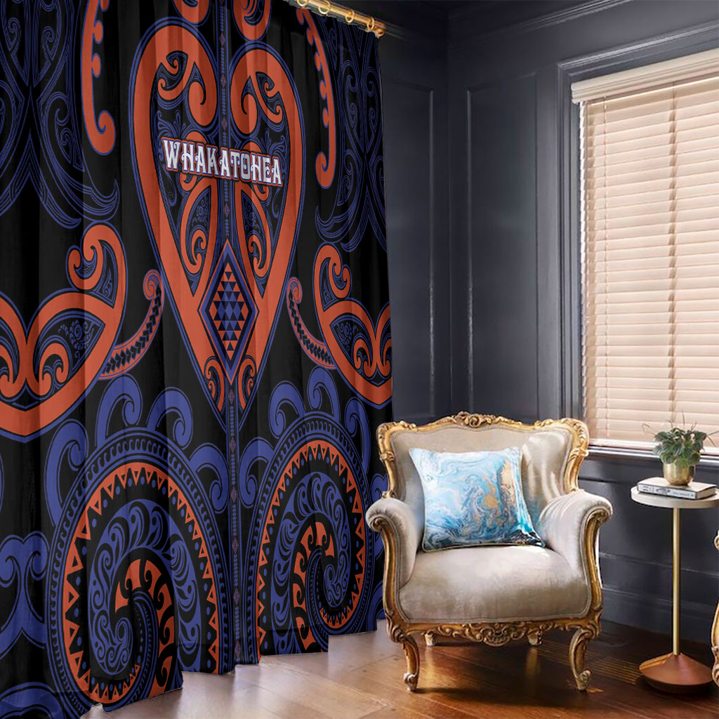 Aotearoa Whakatohea Window Curtain Maori Tribal Pattern LT05 - Polynesian Pride