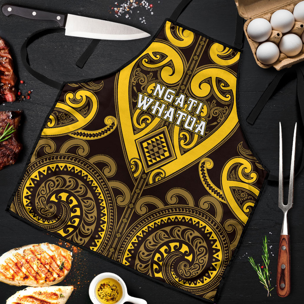 Aotearoa Ngati Whatua Apron Maori Tribal Pattern LT05 Yellow - Polynesian Pride