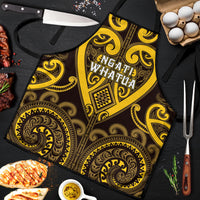Aotearoa Ngati Whatua Apron Maori Tribal Pattern LT05 Yellow - Polynesian Pride