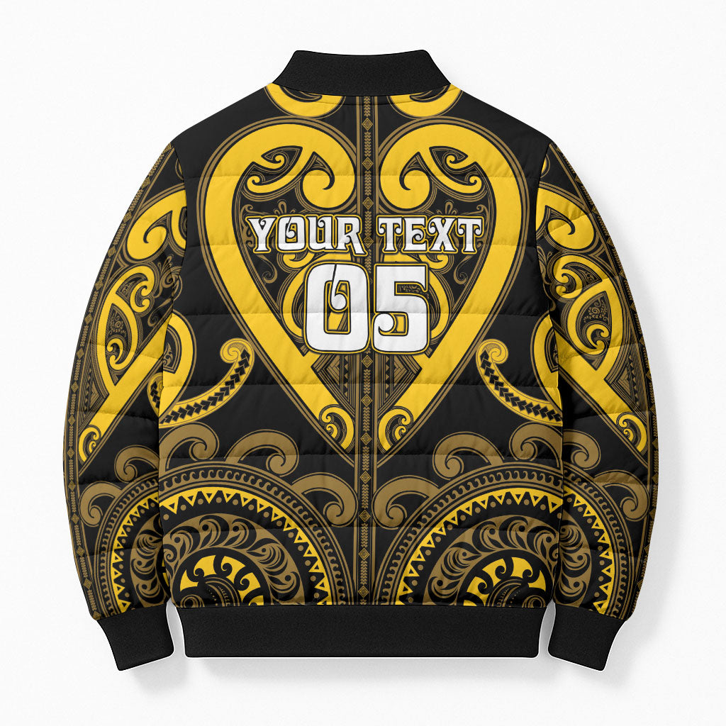 Custom Aotearoa Ngati Whatua Bomber Puffer Jacket Maori Tribal Pattern LT05 - Polynesian Pride