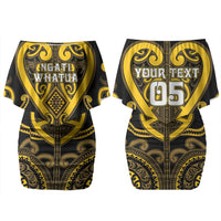 Custom Aotearoa Ngati Whatua Couples Matching Off Shoulder Short Dress and Hawaiian Shirt Maori Tribal Pattern LT05 - Polynesian Pride