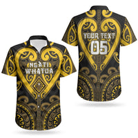 Custom Aotearoa Ngati Whatua Couples Matching Off Shoulder Short Dress and Hawaiian Shirt Maori Tribal Pattern LT05 - Polynesian Pride