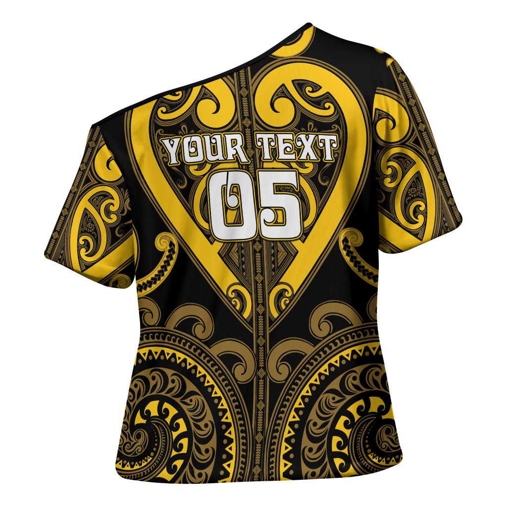 Custom Aotearoa Ngati Whatua Cross Shoulder Shirt Maori Tribal Pattern LT05 - Polynesian Pride