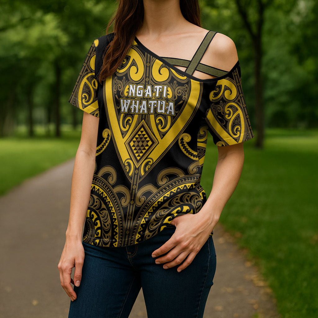 Custom Aotearoa Ngati Whatua Cross Shoulder Shirt Maori Tribal Pattern LT05 - Polynesian Pride