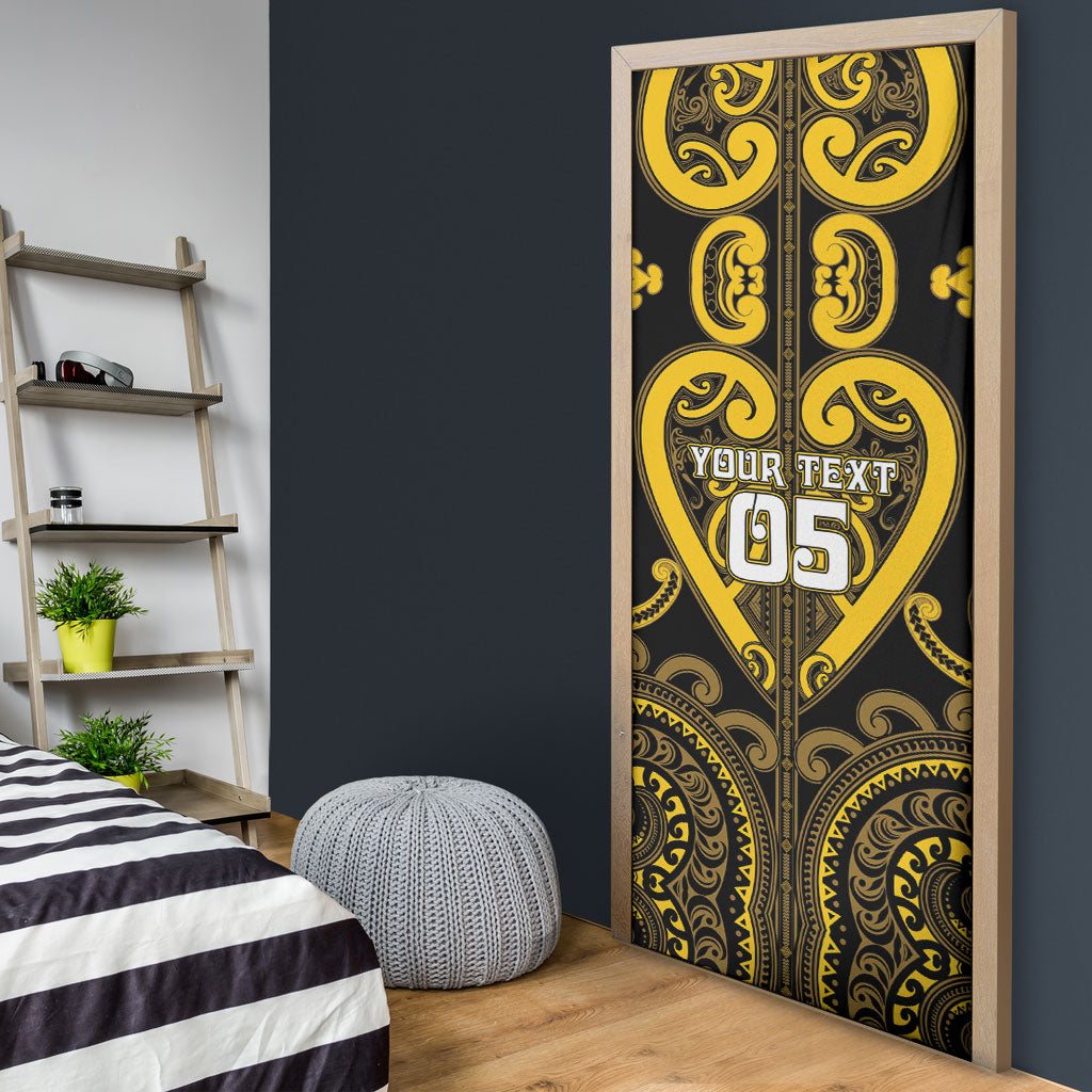 Custom Aotearoa Ngati Whatua Door Cover Maori Tribal Pattern LT05 - Polynesian Pride