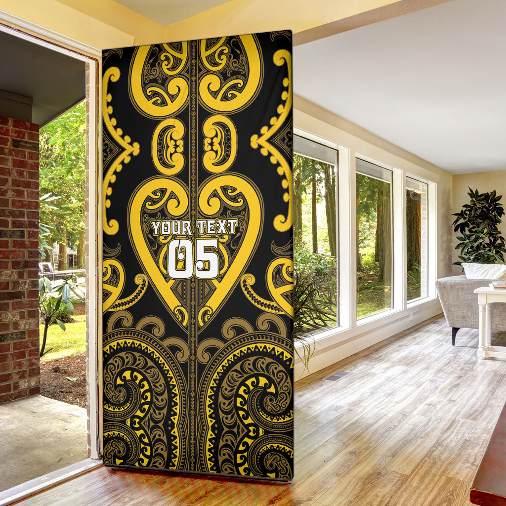 Custom Aotearoa Ngati Whatua Door Cover Maori Tribal Pattern LT05 - Polynesian Pride