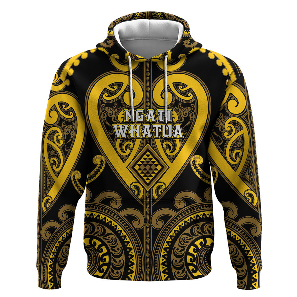 Custom Aotearoa Ngati Whatua Hoodie Maori Tribal Pattern