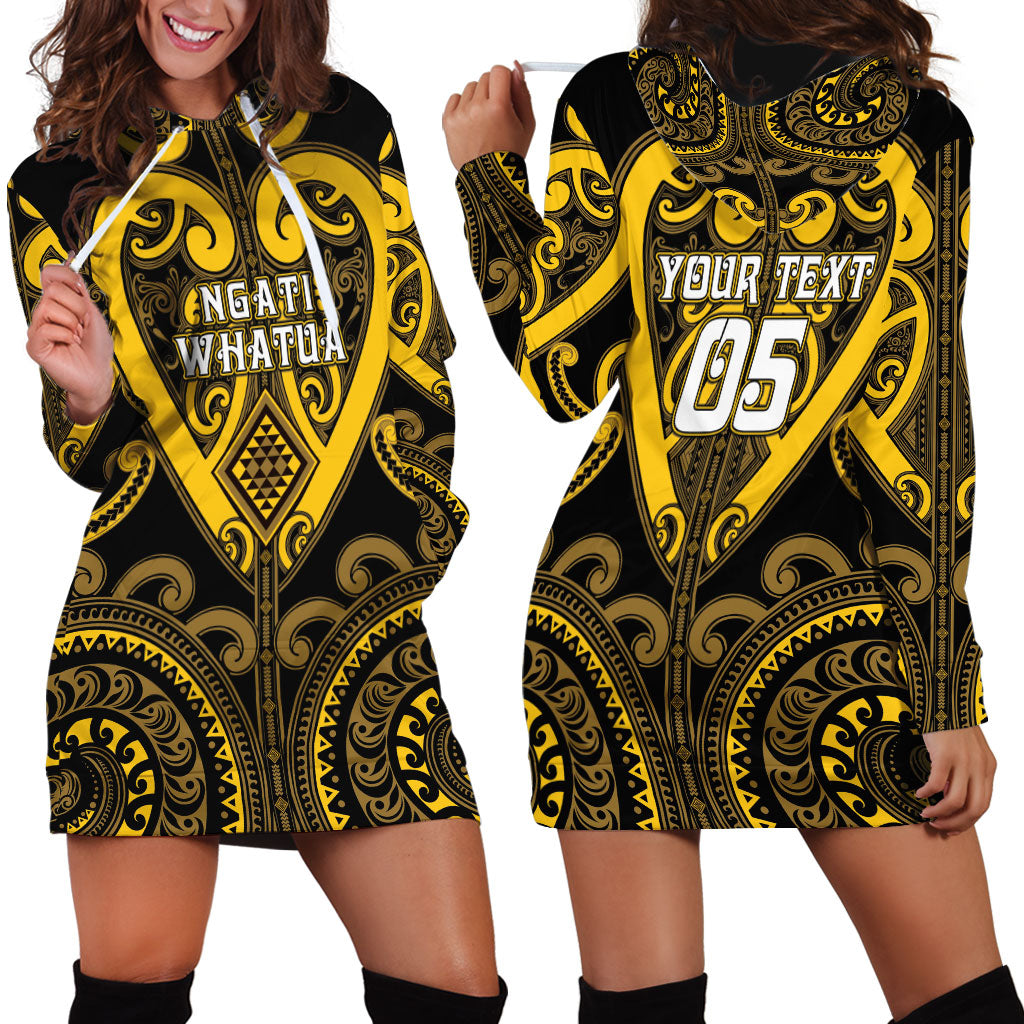 Custom Aotearoa Ngati Whatua Hoodie Dress Maori Tribal Pattern LT05 - Polynesian Pride