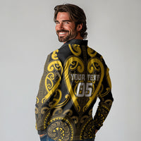 Custom Aotearoa Ngati Whatua Long Sleeve Polo Shirt Maori Tribal Pattern LT05 - Polynesian Pride