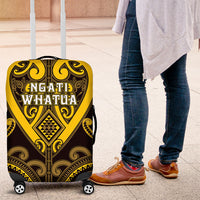 Aotearoa Ngati Whatua Luggage Cover Maori Tribal Pattern LT05 Yellow - Polynesian Pride