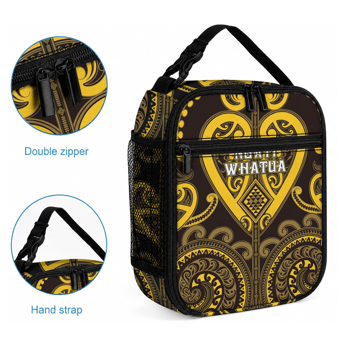 Aotearoa Ngati Whatua Lunch Bag Maori Tribal Pattern LT05 - Polynesian Pride
