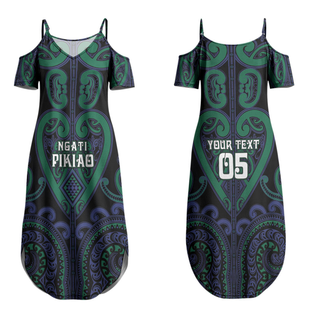 Custom Aotearoa Ngati Pikiao Couples Matching Summer Maxi Dress and Hawaiian Shirt Maori Tribal Pattern LT05 - Polynesian Pride