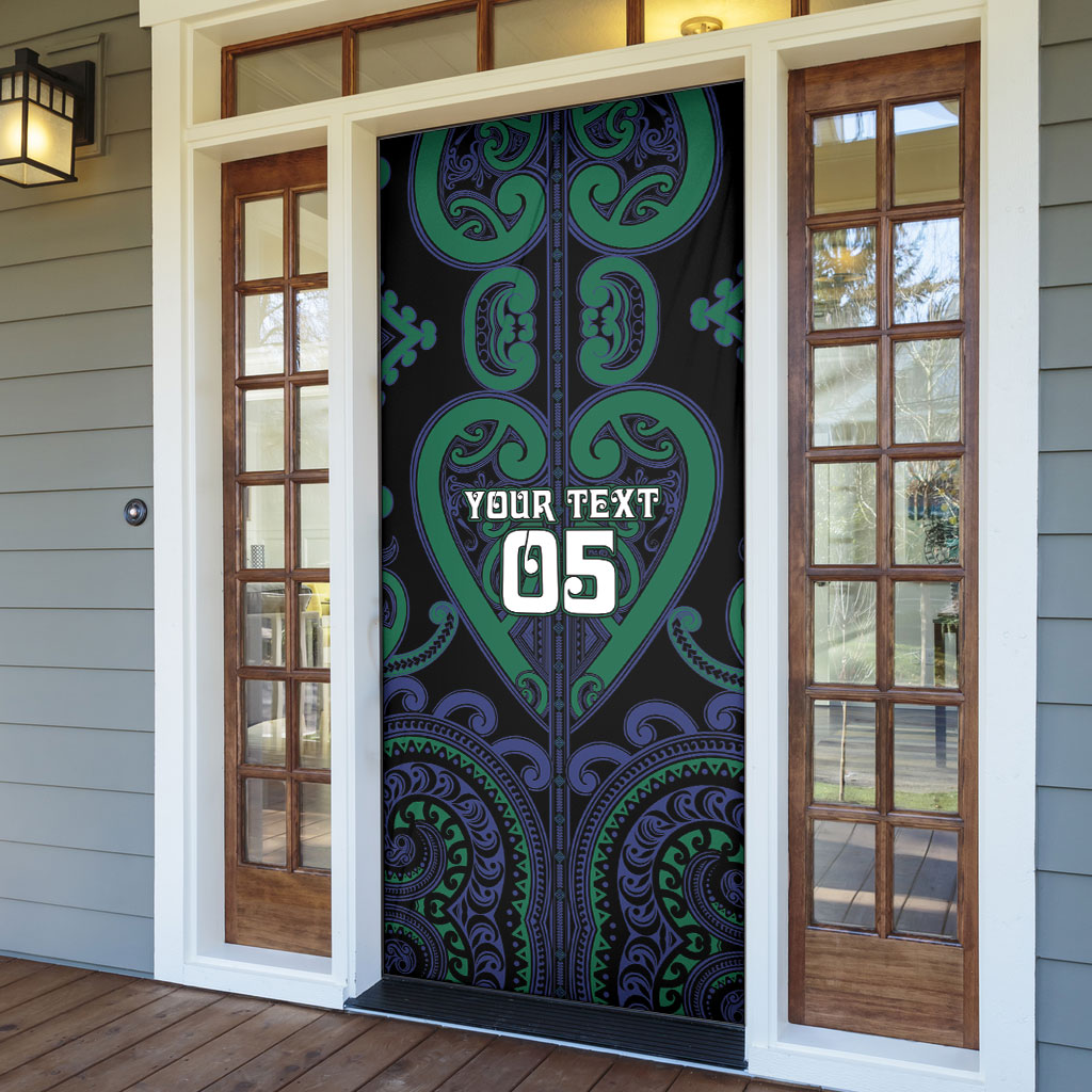 Custom Aotearoa Ngati Pikiao Door Cover Maori Tribal Pattern LT05 - Polynesian Pride