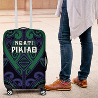 Aotearoa Ngati Pikiao Luggage Cover Maori Tribal Pattern LT05 Green - Polynesian Pride