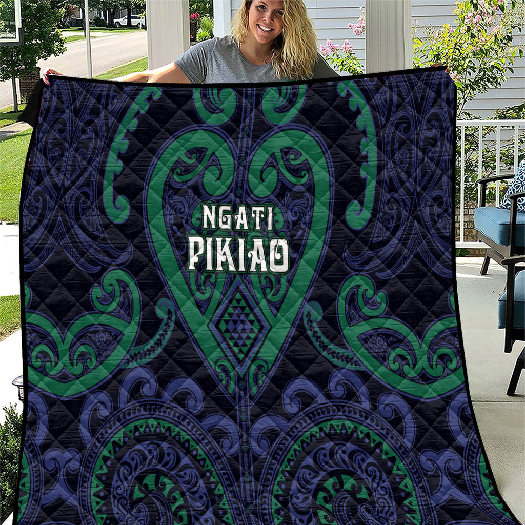 Aotearoa Ngati Pikiao Quilt Maori Tribal Pattern LT05 Green - Polynesian Pride