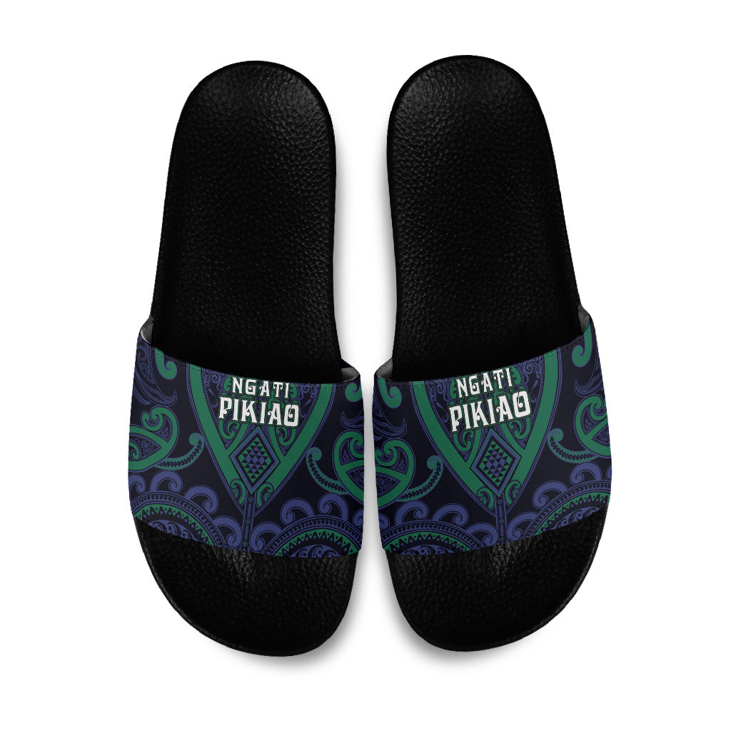 Aotearoa Ngati Pikiao Slide Sandals Maori Tribal Pattern