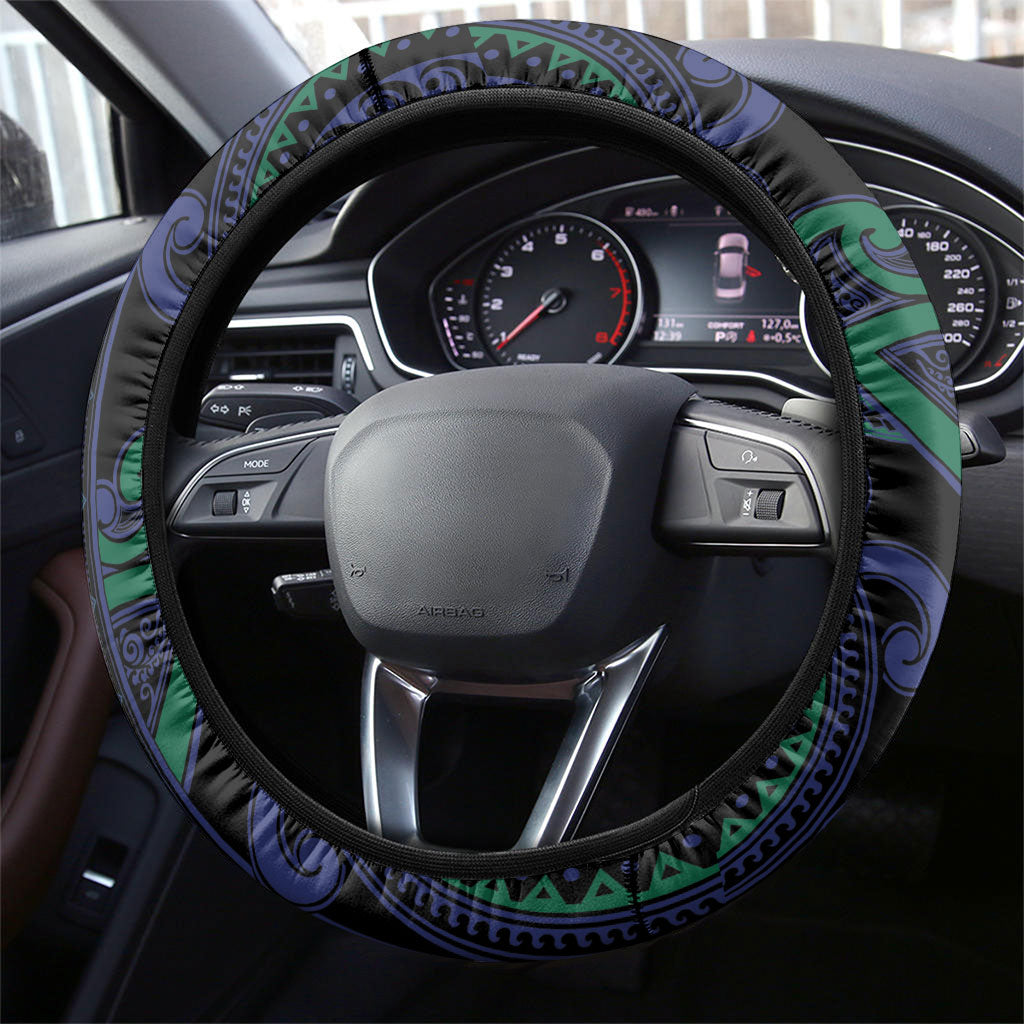 Aotearoa Ngati Pikiao Steering Wheel Cover Maori Tribal Pattern LT05 - Polynesian Pride