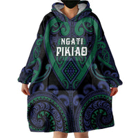 Custom Aotearoa Ngati Pikiao Wearable Blanket Hoodie Maori Tribal Pattern LT05 - Polynesian Pride