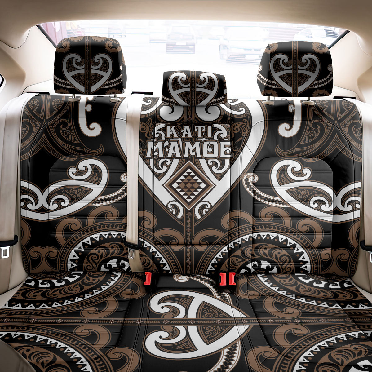Aotearoa Kati Mamoe Back Car Seat Cover Maori Tribal Pattern LT05 - Polynesian Pride