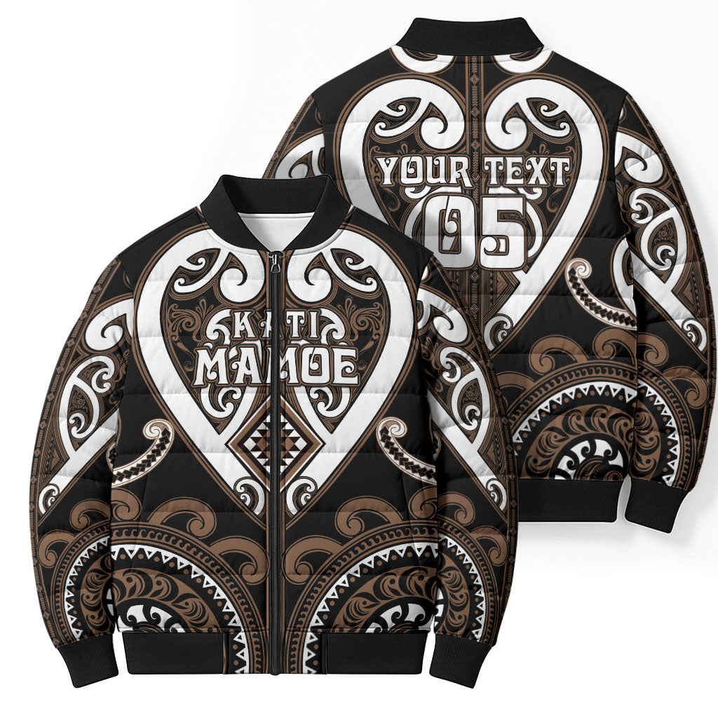 Custom Aotearoa Kati Mamoe Bomber Puffer Jacket Maori Tribal Pattern LT05 - Polynesian Pride