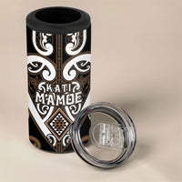 Custom Aotearoa Kati Mamoe 4 in 1 Can Cooler Tumbler Maori Tribal Pattern LT05 - Polynesian Pride