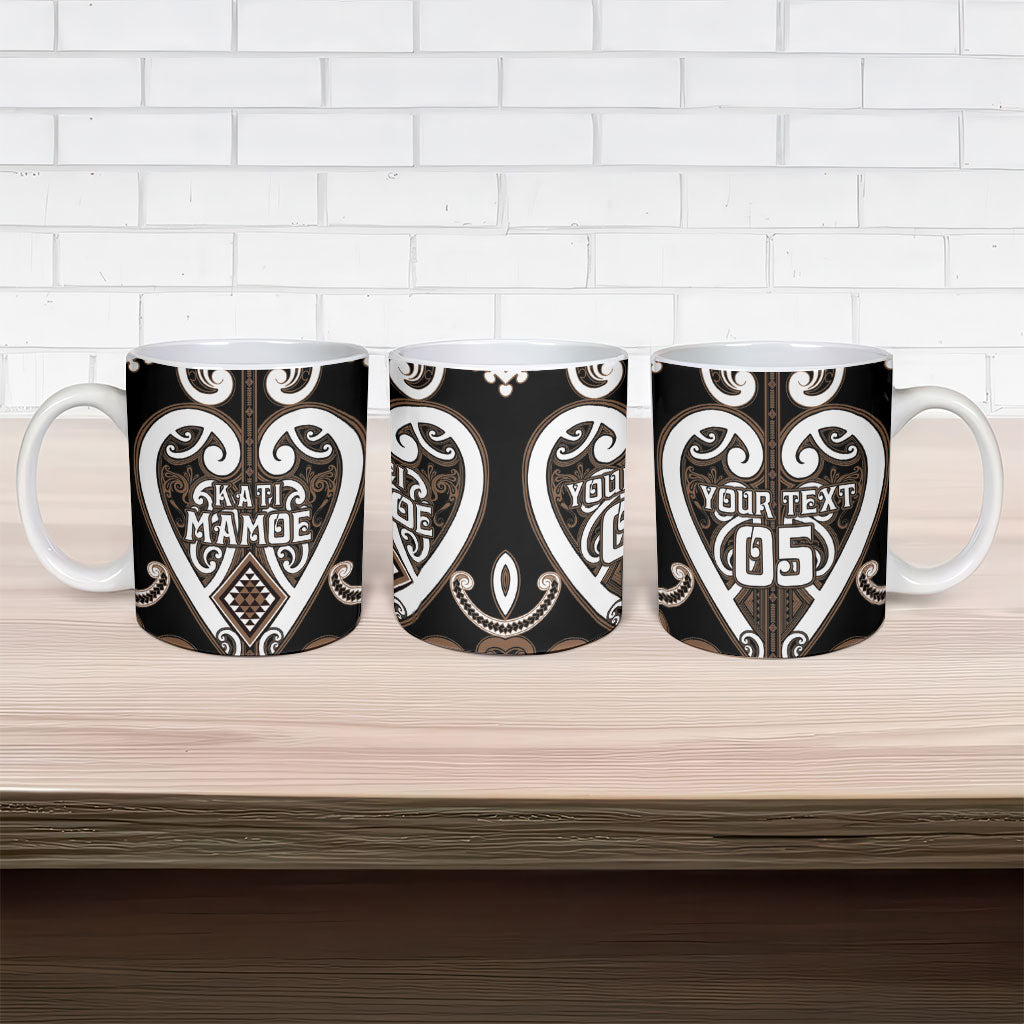 Custom Aotearoa Kati Mamoe Ceramic Mug Maori Tribal Pattern LT05 - Polynesian Pride