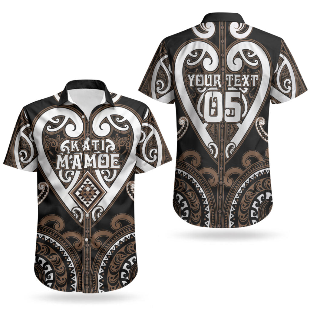 Custom Aotearoa Kati Mamoe Couples Matching Puletasi and Hawaiian Shirt Maori Tribal Pattern LT05 - Polynesian Pride
