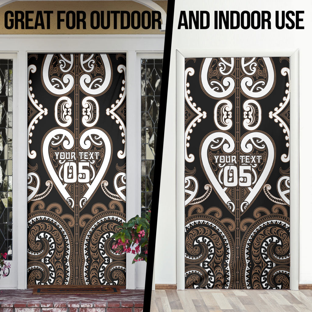 Custom Aotearoa Kati Mamoe Door Cover Maori Tribal Pattern LT05 - Polynesian Pride