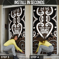 Custom Aotearoa Kati Mamoe Door Cover Maori Tribal Pattern LT05 - Polynesian Pride