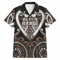 Custom Aotearoa Kati Mamoe Hawaiian Shirt Maori Tribal Pattern LT05 Brown - Polynesian Pride
