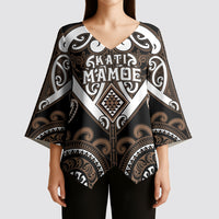 Custom Aotearoa Kati Mamoe Kimono Sleeve Blouse Maori Tribal Pattern LT05 - Polynesian Pride
