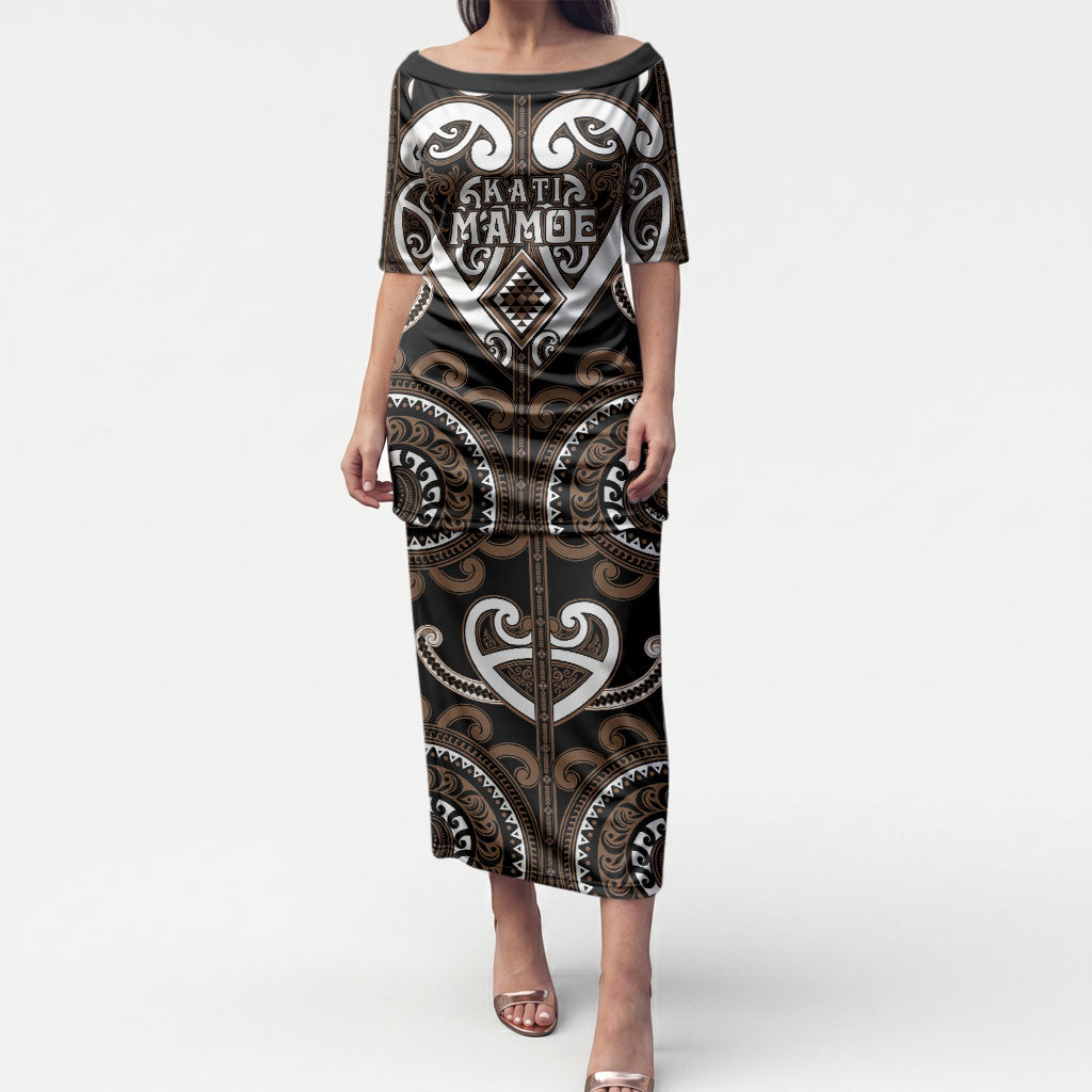 Custom Aotearoa Kati Mamoe Puletasi Maori Tribal Pattern