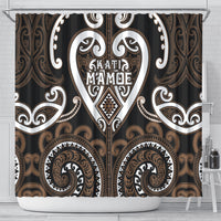 Aotearoa Kati Mamoe Shower Curtain Maori Tribal Pattern LT05 - Polynesian Pride