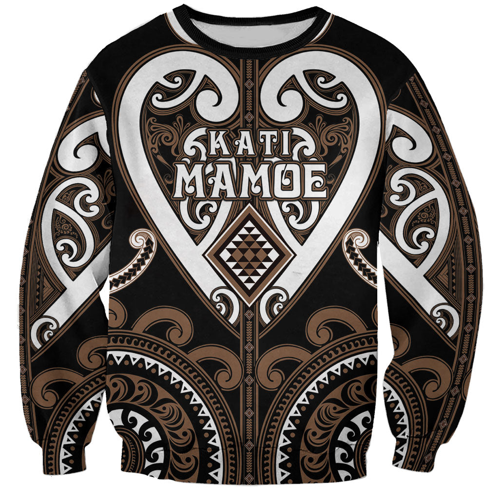 Custom Aotearoa Kati Mamoe Sweatshirt Maori Tribal Pattern