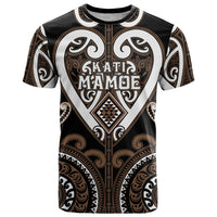 Custom Aotearoa Kati Mamoe T Shirt Maori Tribal Pattern LT05 Brown - Polynesian Pride