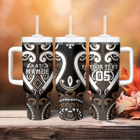 Custom Aotearoa Kati Mamoe Tumbler With Handle Maori Tribal Pattern LT05 - Polynesian Pride