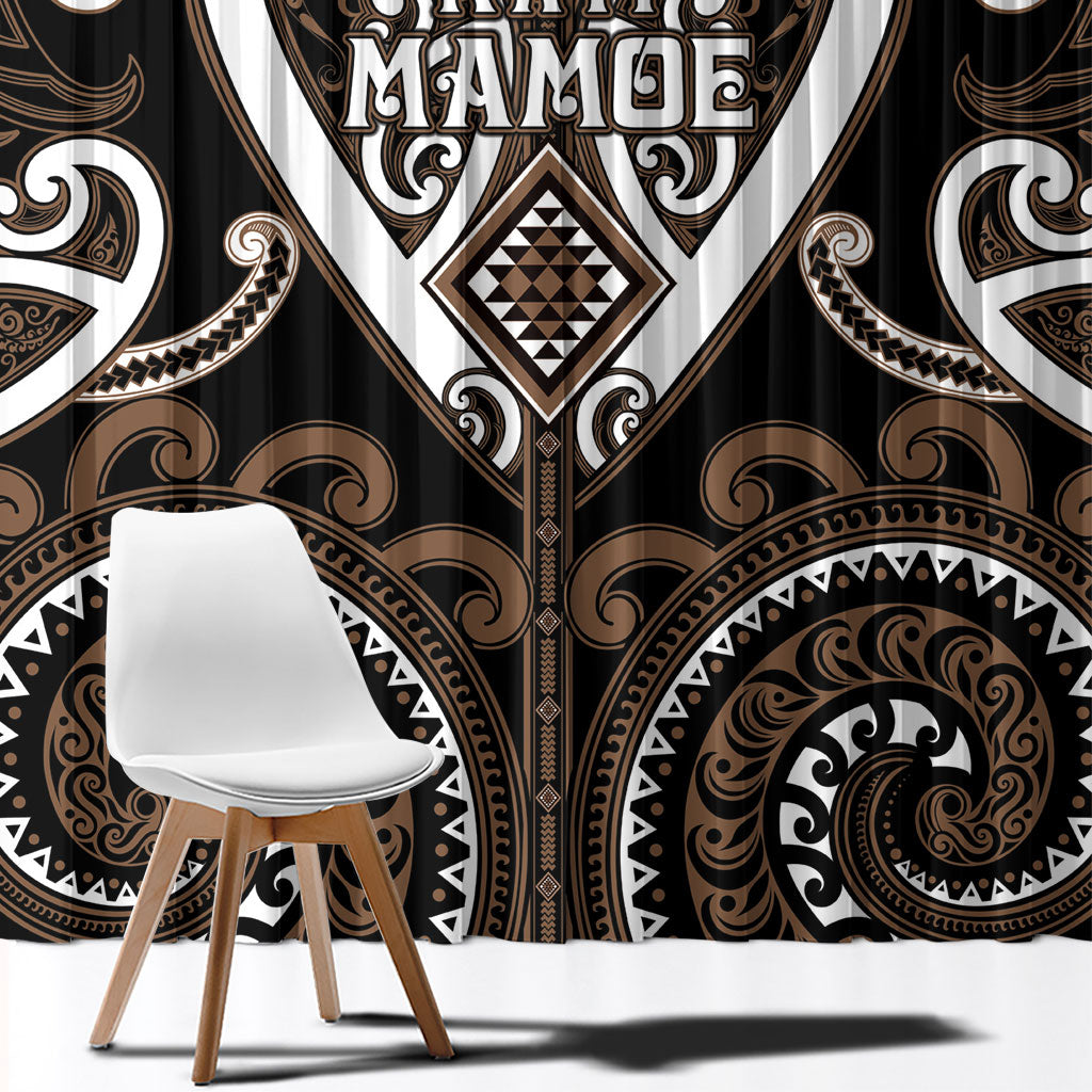 Aotearoa Kati Mamoe Window Curtain Maori Tribal Pattern LT05 - Polynesian Pride