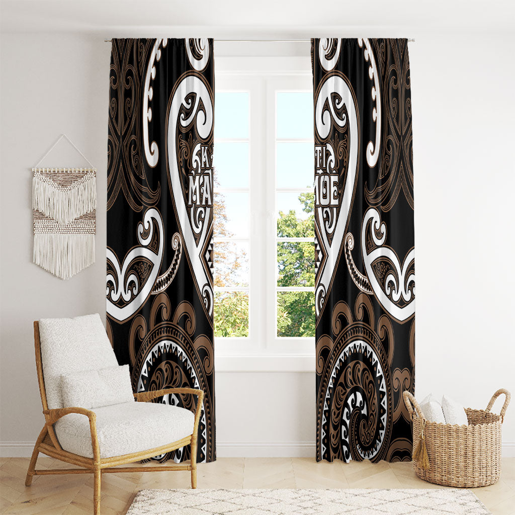 Aotearoa Kati Mamoe Window Curtain Maori Tribal Pattern LT05 - Polynesian Pride
