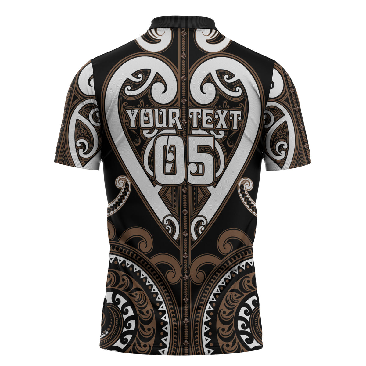 Custom Aotearoa Kati Mamoe Zipper Polo Shirt Maori Tribal Pattern LT05 - Polynesian Pride