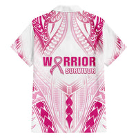 Breast Cancer Pink Out Family Matching Long Sleeve Bodycon Dress and Hawaiian Shirt Polynesian Art Tattoo White Version LT05 - Polynesian Pride