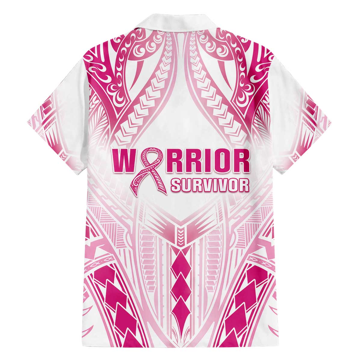Breast Cancer Pink Out Family Matching Off The Shoulder Long Sleeve Dress and Hawaiian Shirt Polynesian Art Tattoo White Version LT05 - Polynesian Pride