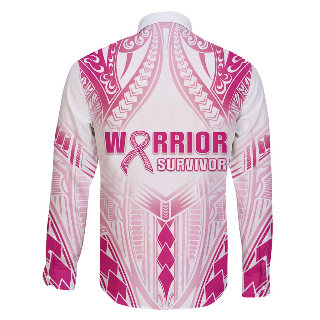 Breast Cancer Pink Out Family Matching Summer Maxi Dress and Hawaiian Shirt Polynesian Art Tattoo White Version LT05 - Polynesian Pride